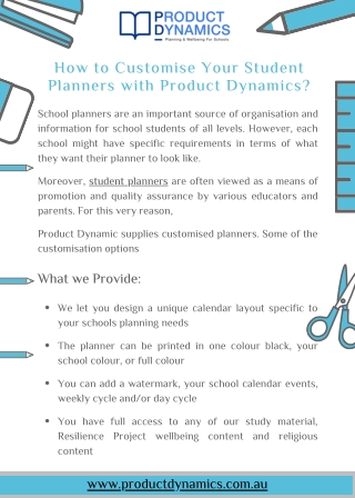 How to Customise Your Student Planners with Product Dynamics?