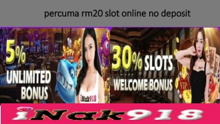 percuma rm20 slot online no deposit
