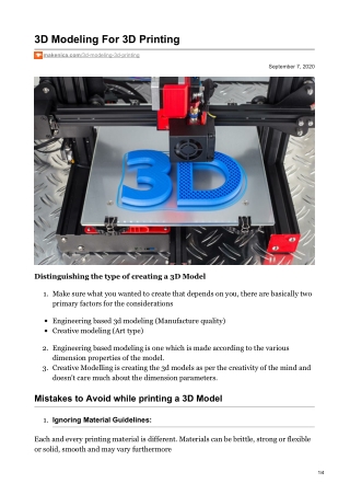 3D Modeling For 3D Printing