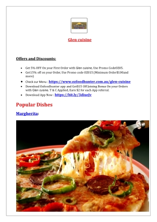 5% Off - Glen cuisine takeaway Yarra Glen Menu, VIC