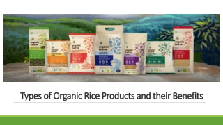 Types of Organic Rice Products and their Benefits