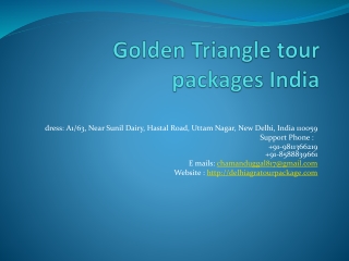 Golden Triangle tour packages India