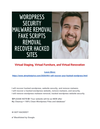 I Will Recover Your Hacked WordPress Site, Enhance Website Security, and Remove Your Site Malware