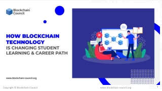 How Blockchain Technology is changing student Learning & Career Path