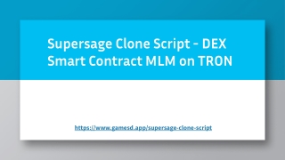 Build TRON based Smart Contract MLM Platform like Supersage