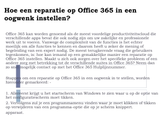 Bellen office 365 voor een goede online hulp voor jou