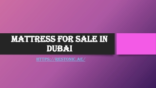 Mattress for sale in Dubai