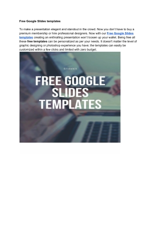 Free Google Slides templates