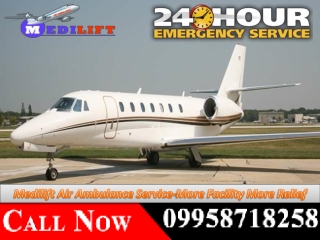 Get Medilift Air Ambulance in Delhi and Bangalore for ICU Patients Transportation Facility