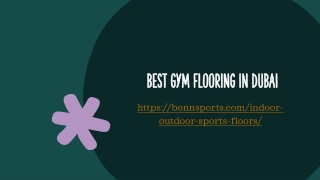 Best Gym Flooring in Dubai