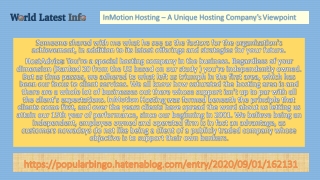 InMotion Hosting – A Unique Hosting Company’s Viewpoint
