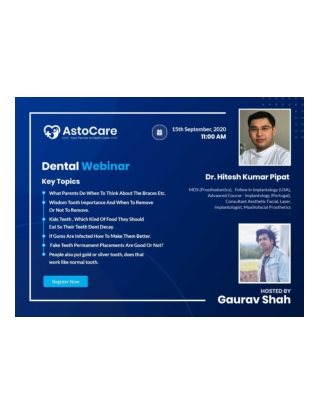 Title:- Teeth and Wisdom Webinar