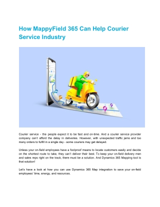 How MappyField 365 Can Help Courier Service Industry