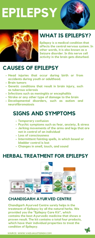Epilepsy  - Causes, Symptoms and Herbal Treatment