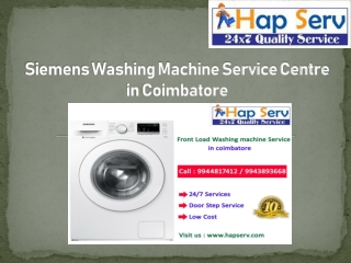 Siemens Washing Machine Service Centre in Coimbatore