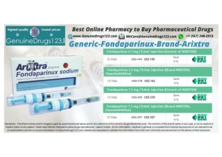 Fondaparinux Arixtra Injection Medication Dosing  - #GenuineDrugs123