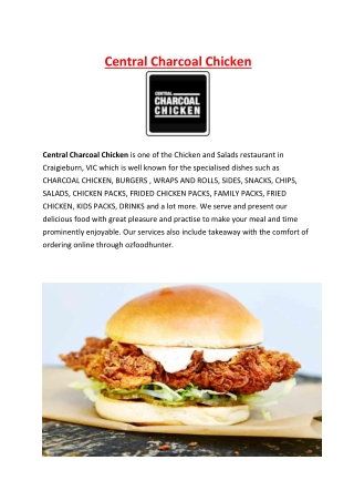 5% Off - Central Charcoal Chicken Menu - Craigieburn Takeaway, VIC