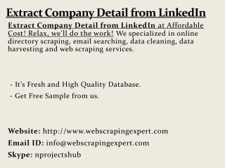 Extract Company Detail from LinkedIn