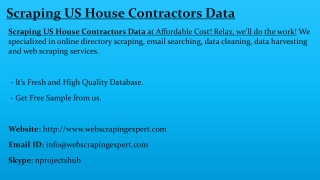 Scraping US House Contractors Data