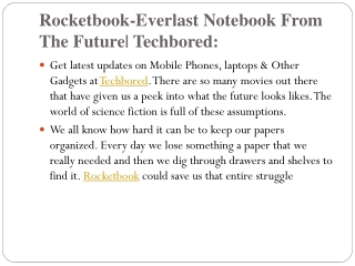 Rocketbook-Everlast Notebook From The Future| Techbored: