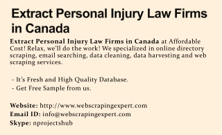 Extract Personal Injury Law Firms in Canada