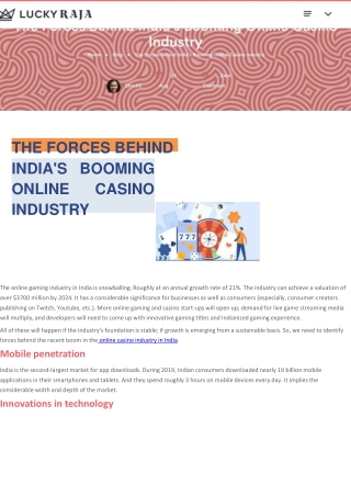 The Forces Behind India’s Booming Online Casino Industry