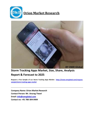 Storm Tracking Apps Market Size, Industry Trends, Share and Forecast 2019-2025