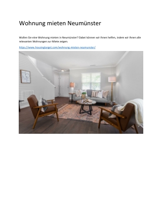 Wohnung mieten Neumünster