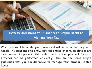 How to Document Your Finances Simple Hacks to Manage Your Tax