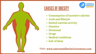 Causes of Obesity | Best Cancer and Bariatric Surgeon in Bangalore