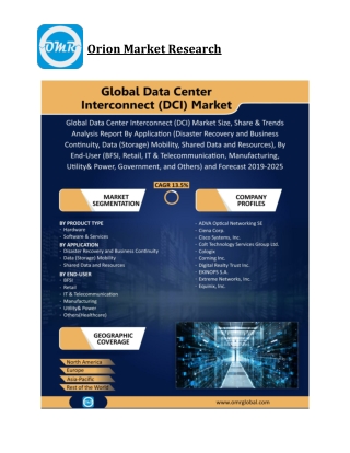 Global Data Center Interconnect (DCI) Market Size, Competitive Analysis, Share, Forecast- 2019-2025