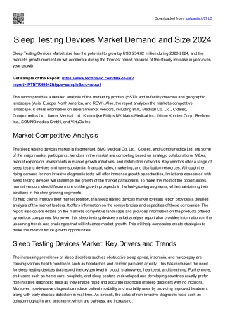 Sleep Testing Devices Market Research 2024