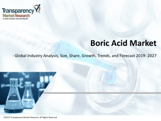 Boric Acid Market - Global Industry Analysis and Forecast 2027