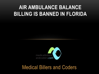 Air ambulance balance billing is banned in Florida