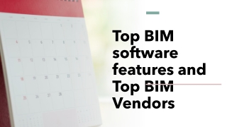 Top BIM Software Features and Top BIM Vendors