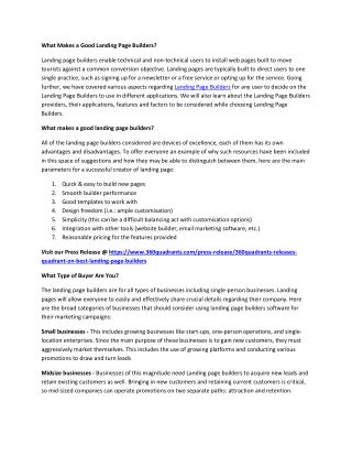 What Makes a Good Landing Page Builders