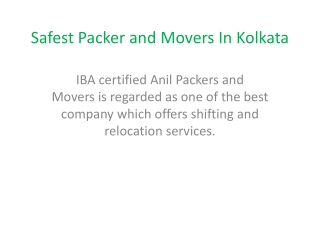 Verified Packers and Movers In Kolkata