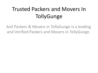 Assured Packers and Movers In TollyGunge