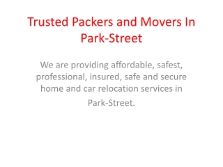 Verified Packers and Movers In Park-Street