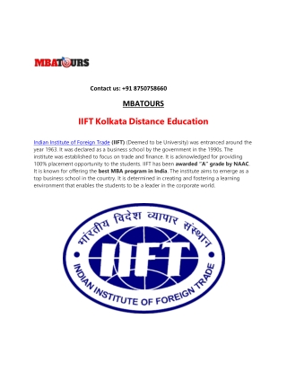 IIFT MBA Admissions | IIFT-MBA Distance Learning Course,fees