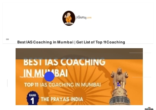 List of Best IAS coaching Center in Mumbai