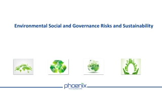 Environmental Social and Governance Risks and Sustainability