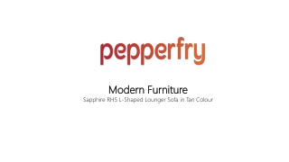 Sapphire RHS L-Shaped Lounger Sofa in Tan Colour