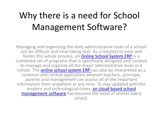 Why there is a need for School Management Software?