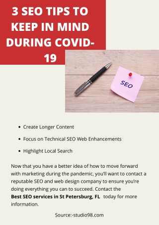 3 SEO TIPS TO KEEP IN MIND DURING COVID-19
