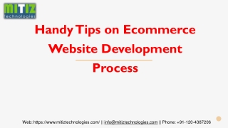 Handy Tips on Ecommerce Website Development Process