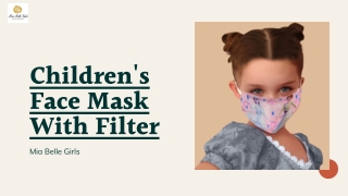 Children's Face Mask With Filter - Mia Belle Girls