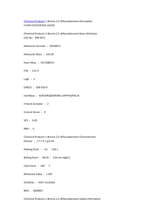 Chemical Products 1-Bromo-2,5-difluorobenzene Description