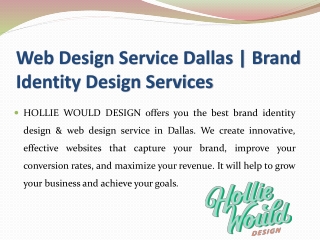 Web Design Service Dallas | Brand Identity Design Services