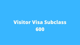 Tourist Visa 600 | Migration Agent Perth